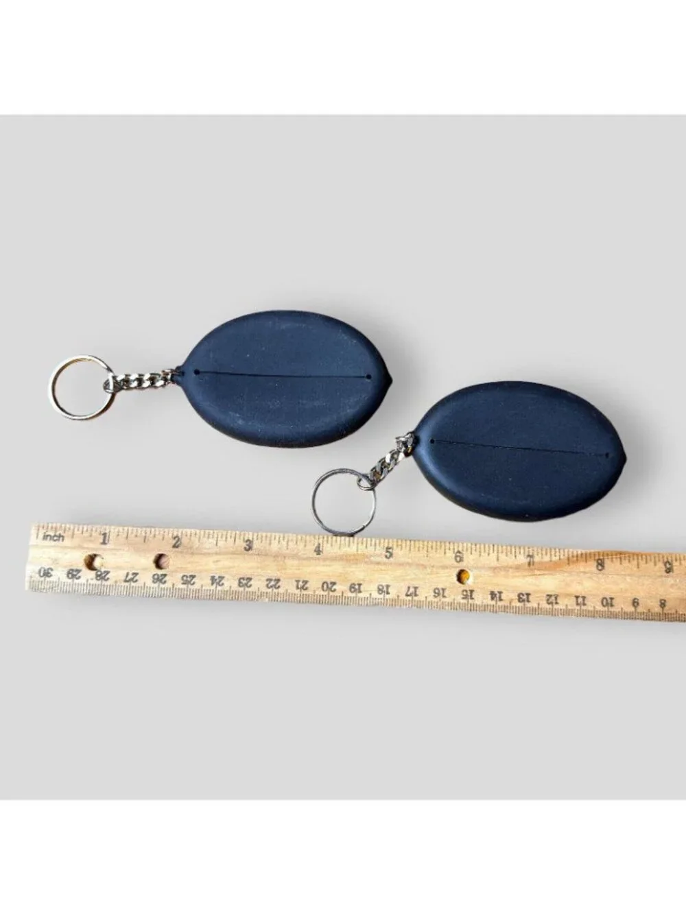 Coors Light NFL Branded Football Coin Holder Keychains - Set Of 2 Rubber Materia